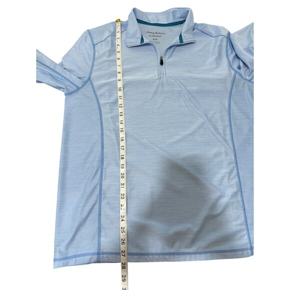 Tommy Bahama IslandZone 1/4 Zip Pullover Shirt Blue Long Sleeve Mens Size M - Picture 6 of 6